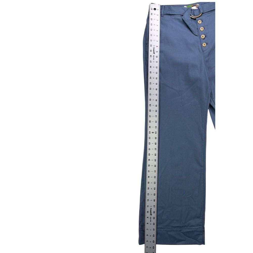 Anthropologie Wedgewood Blue Pants Women 14 Wide Leg Coastal Elegant NWT $120 - Picture 9 of 16